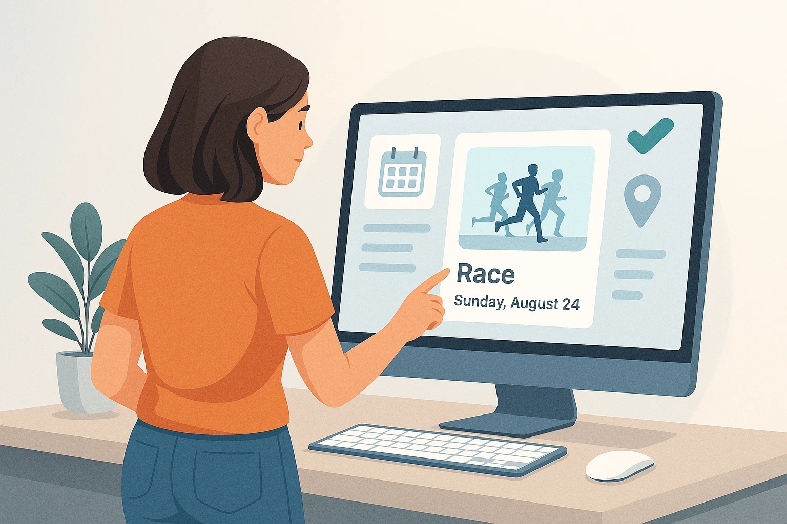 An organiser checking a race listing on Challenges